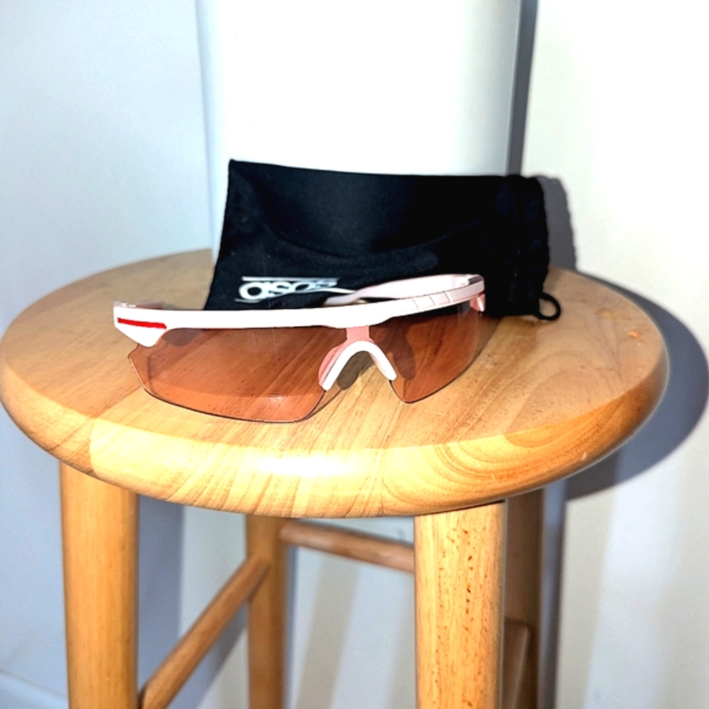 Asos Pink and Red Sports Sunglasses